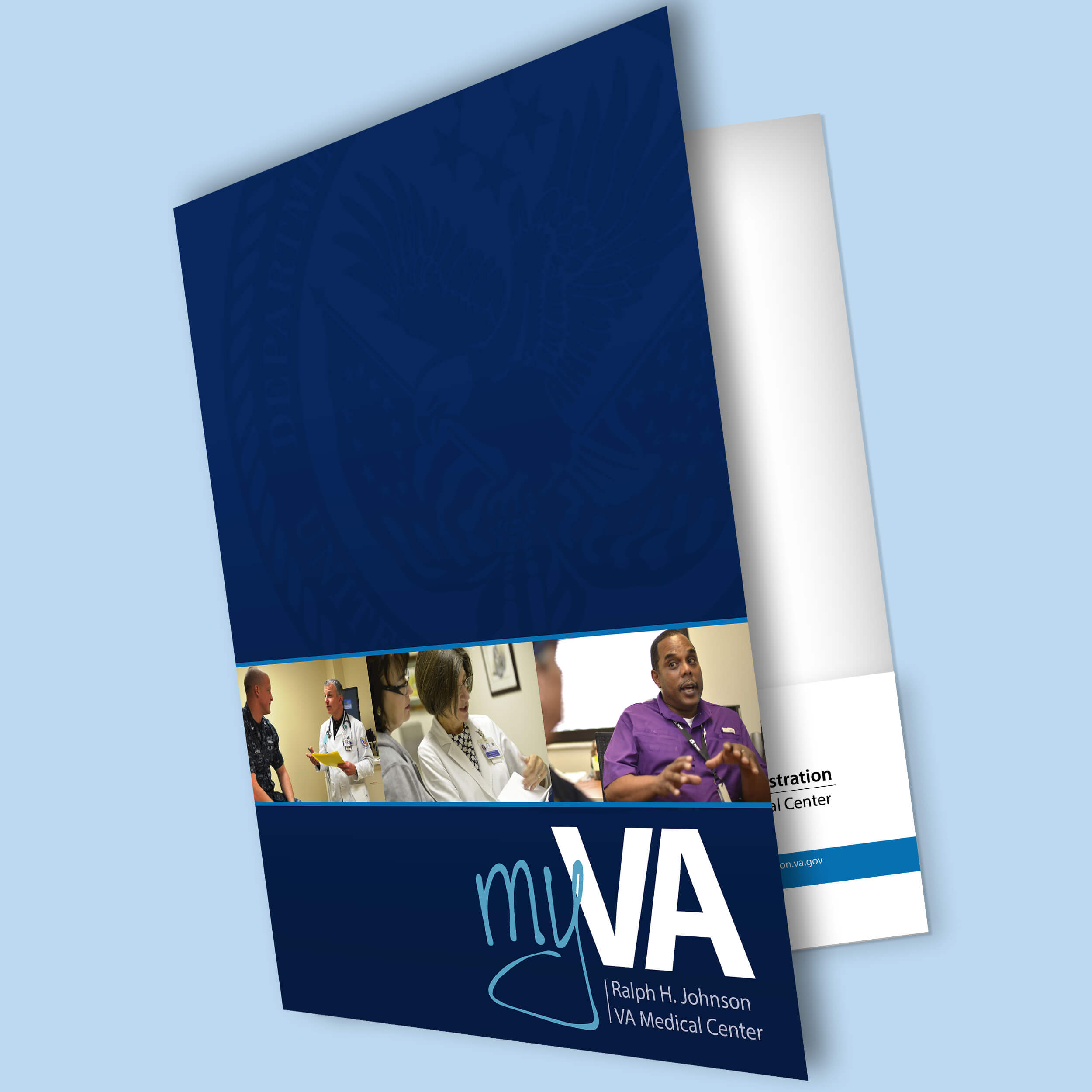Mockup of the general purpose VA medical center pocket folder
